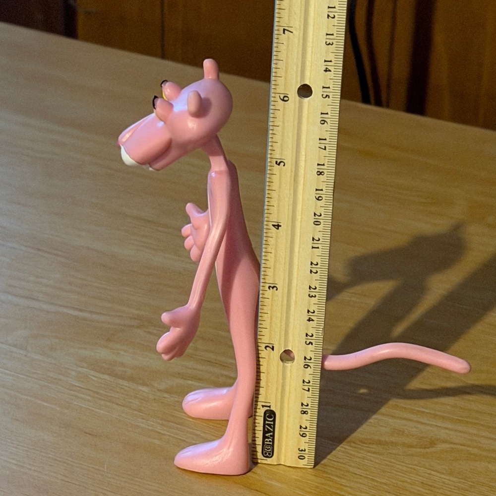 Pink Panther Bendy Figurine with Red Pull Back and Go Car - Picture 11 of 16